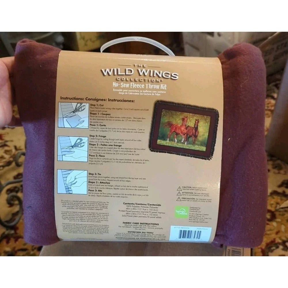 New No Sew Throw‎ DIY Blanket Kit Fleece Finish 43